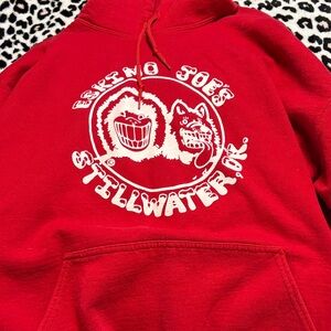 Gildan Red Hoodie with Graphic Print